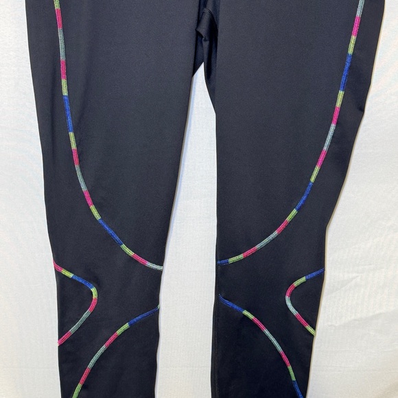 FILA Sport Active Running Leggings Workout Pants Size‎ XLarge Colorful Outline - Picture 2 of 8